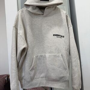 Fear of God Essentials Light Gray Hoodie